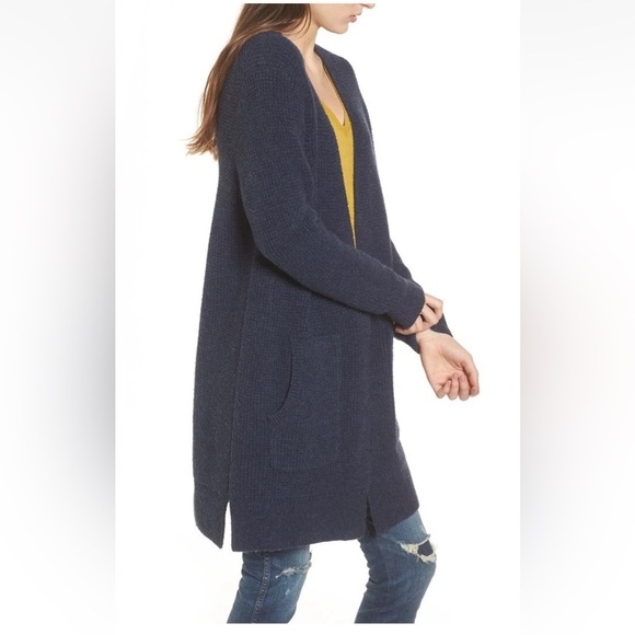 Madewell Merino & Alpaca blend Wafflestitch Cardigan Sweater, H0780 comfy Small - Picture 2 of 5